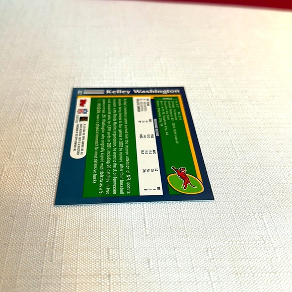 Topps Rookie Card NFL Kelley Washington Cincinnati Bengals - Picture 9 of 11